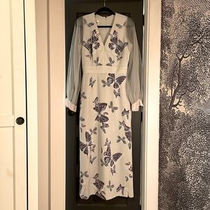 Alfred Shaheen California Hawaii Vintage Butterfly Gown - size 14/ medium